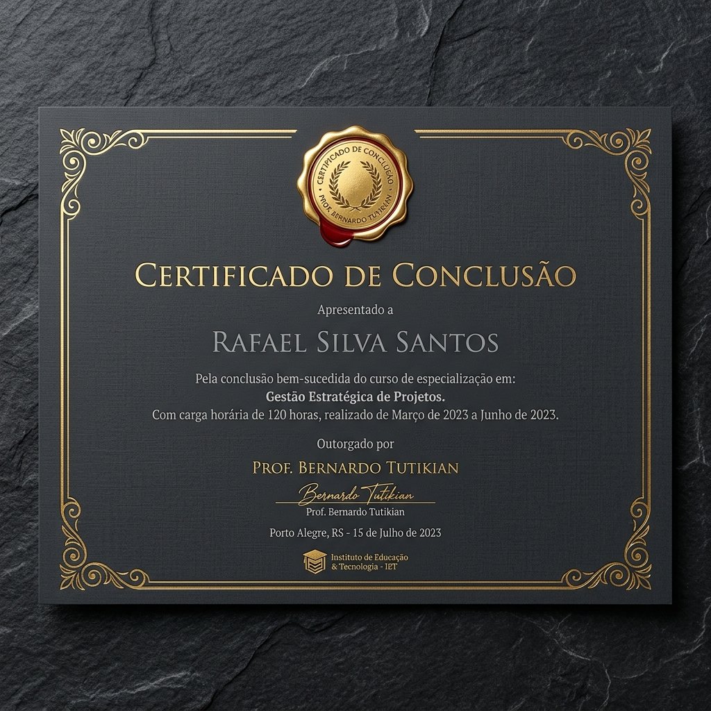 Certificado Prof. Bernardo Tutikian
